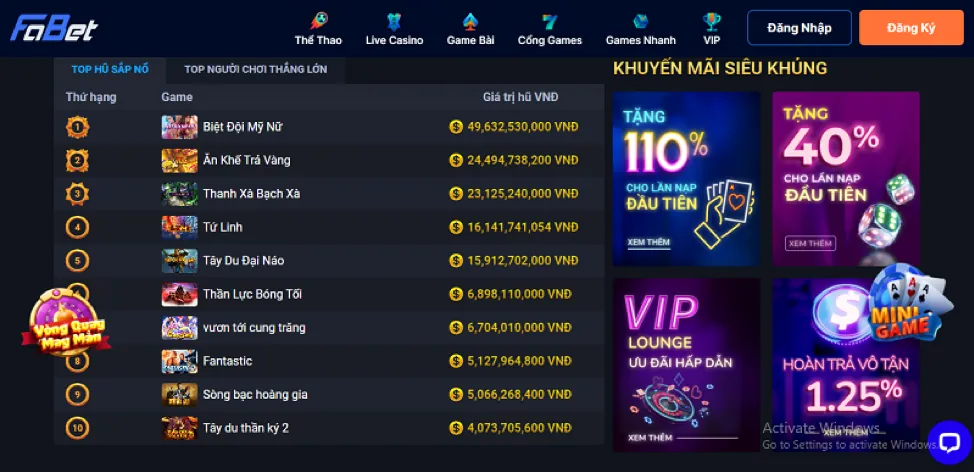 Giao diện đặt cược đá gà trên 89bet1 App Android